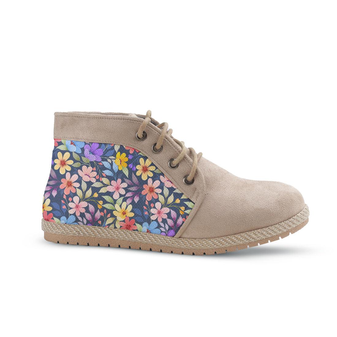 Voyage Bootie Purple Floral - CANVAEGYPT