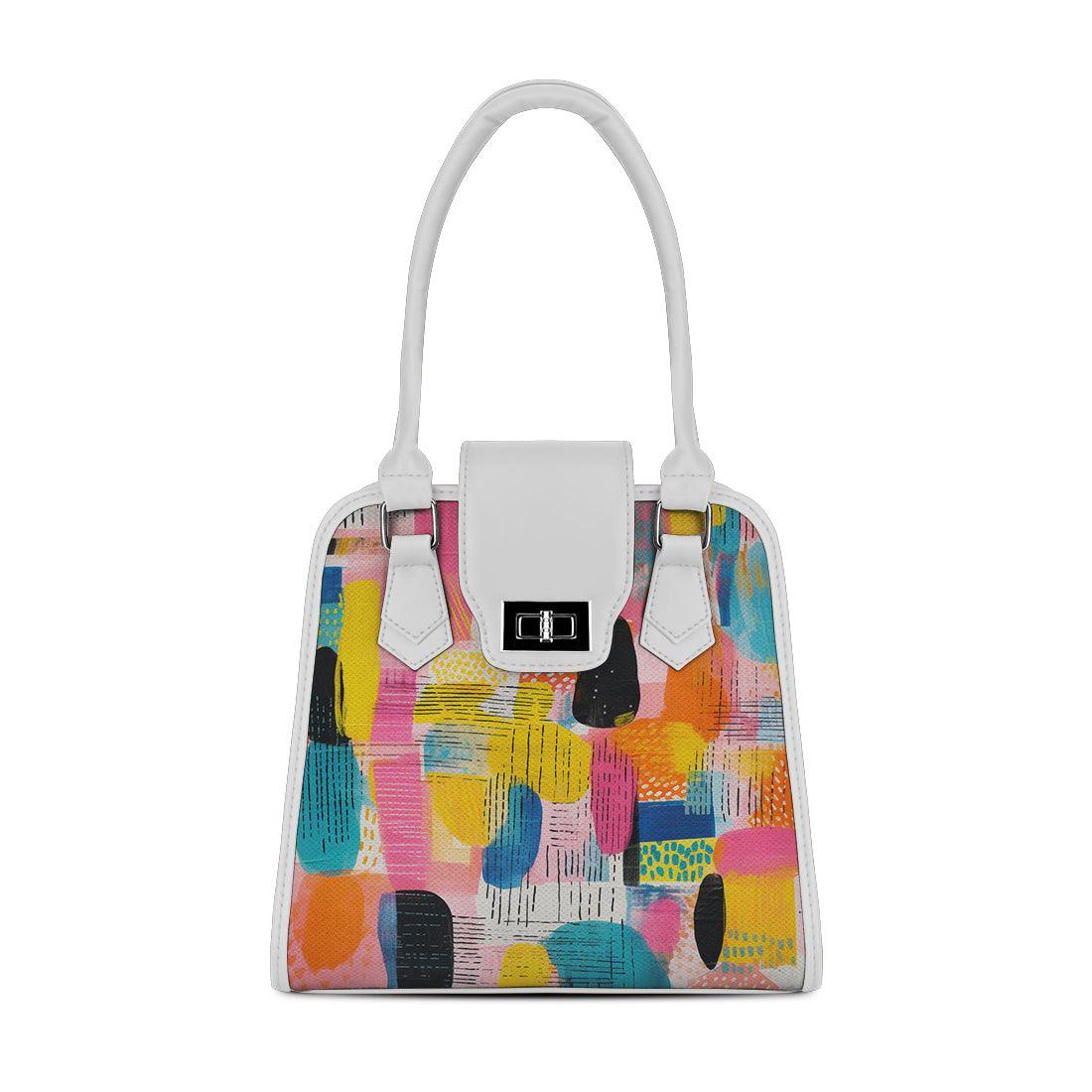 White Metropolitan Charm Bag Candy Brushstrokes - CANVAEGYPT