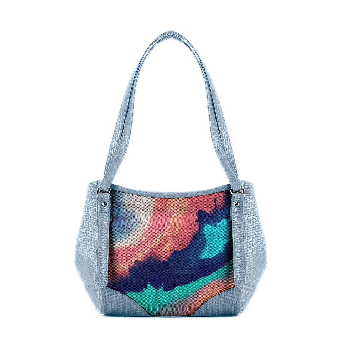 Blue Leather Tote Bag Art - CANVAEGYPT