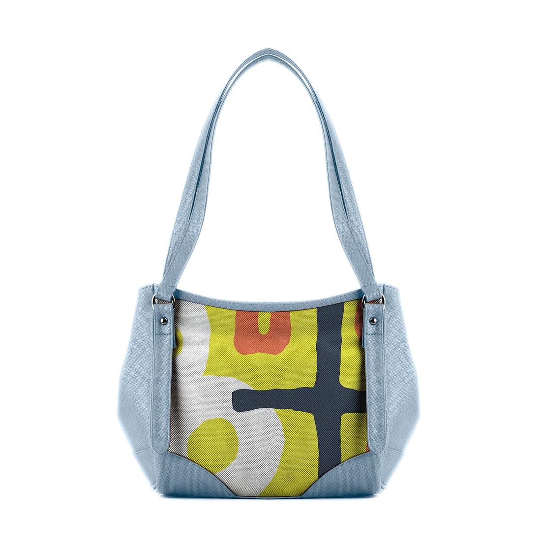 Blue Leather Tote Bag T8 - CANVAEGYPT