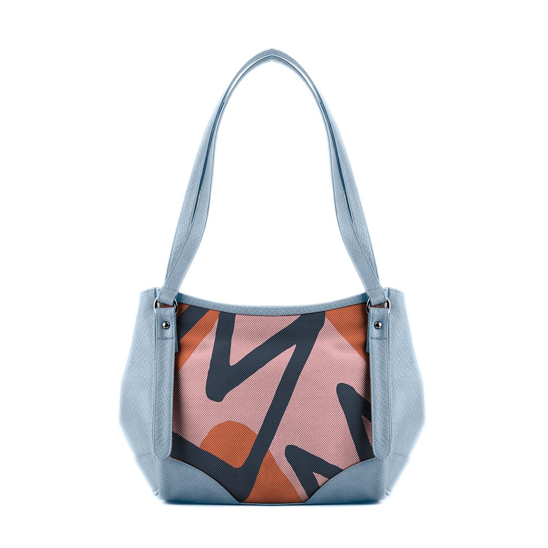 Blue Leather Tote Bag Texture - CANVAEGYPT