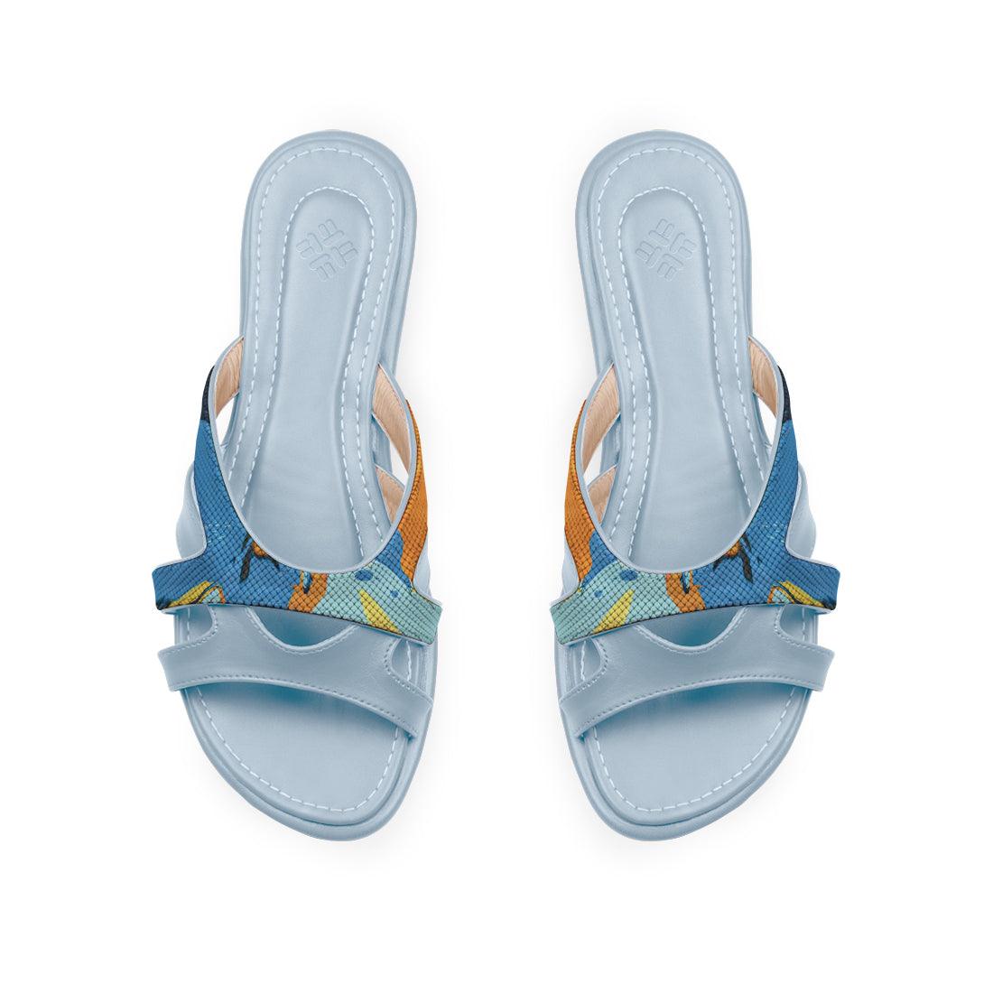 Blue Split Slipper Flare - CANVAEGYPT