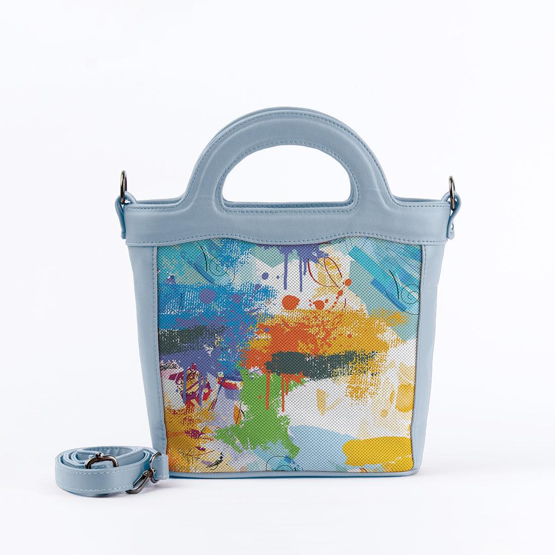 Blue Top Handle Handbag Paint - CANVAEGYPT