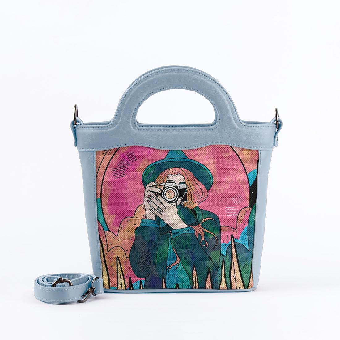 Blue Top Handle Handbag The space photographer - CANVAEGYPT