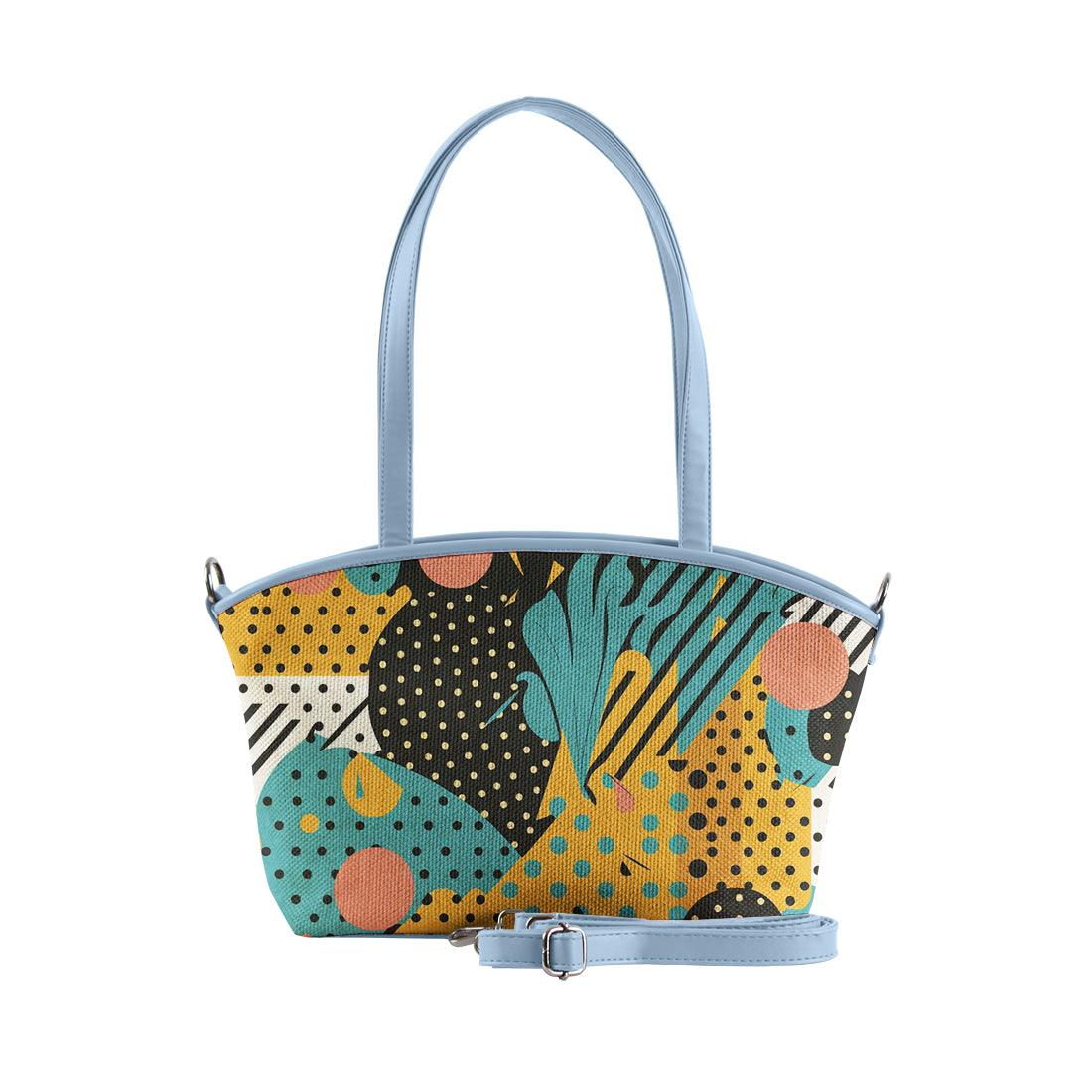 Blue Wide Tote Bag Random Points - CANVAEGYPT