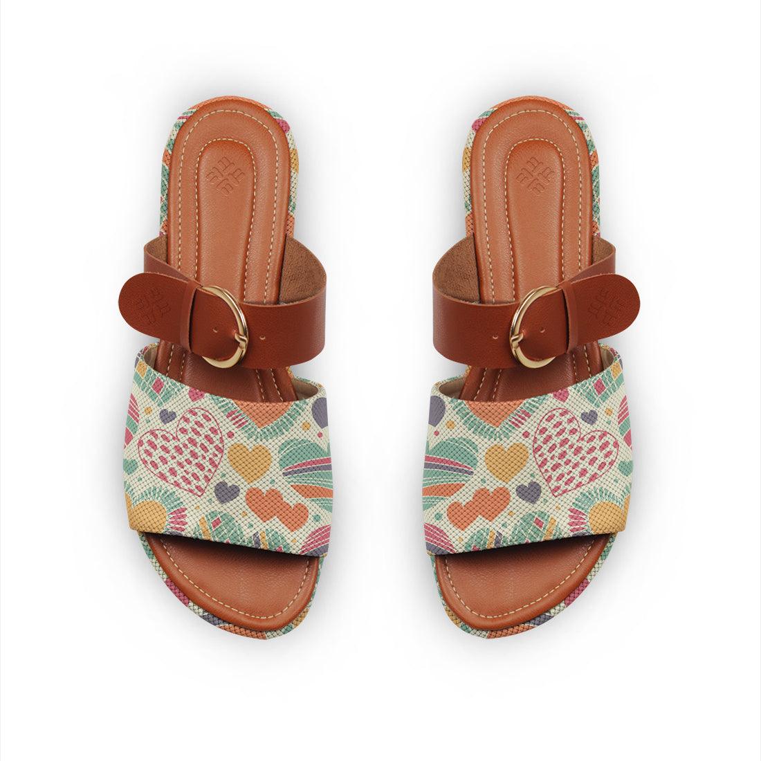 Buckle Slide Slipper Love petals - CANVAEGYPT