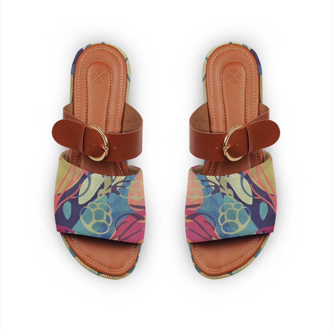 Buckle Slide Slipper Sea Herbs - CANVAEGYPT