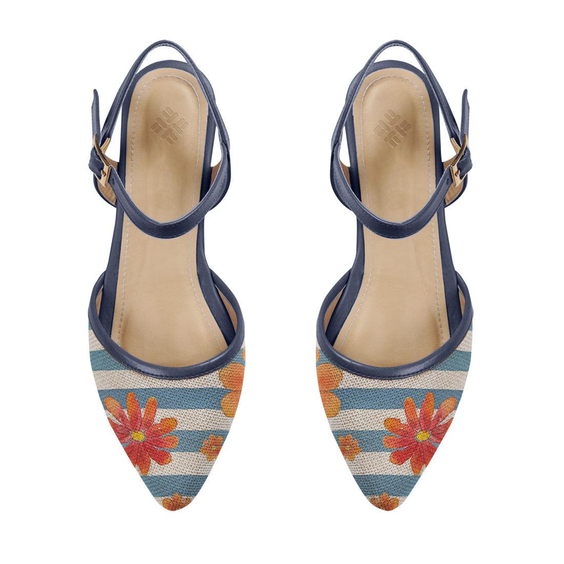 DB Closed Strap Sandal Blue Floral - CANVAEGYPT