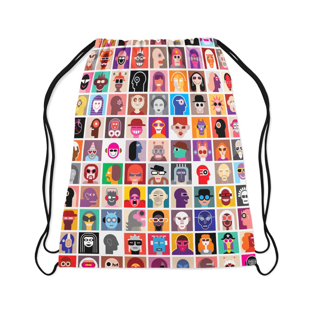 Drawstring Bag Aliens Portrait - CANVAEGYPT