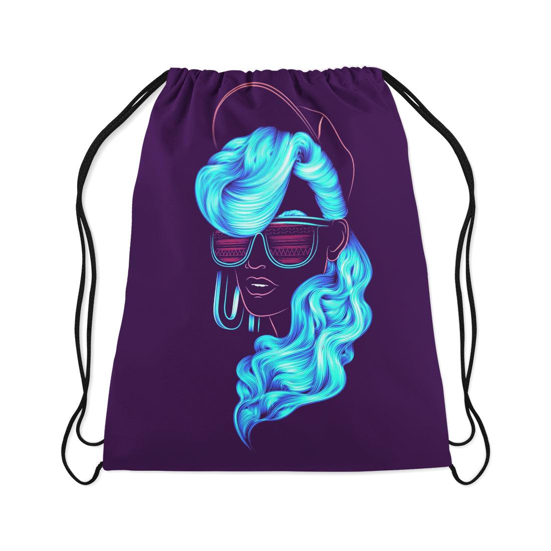 Drawstring Bag Neon Girl - CANVAEGYPT