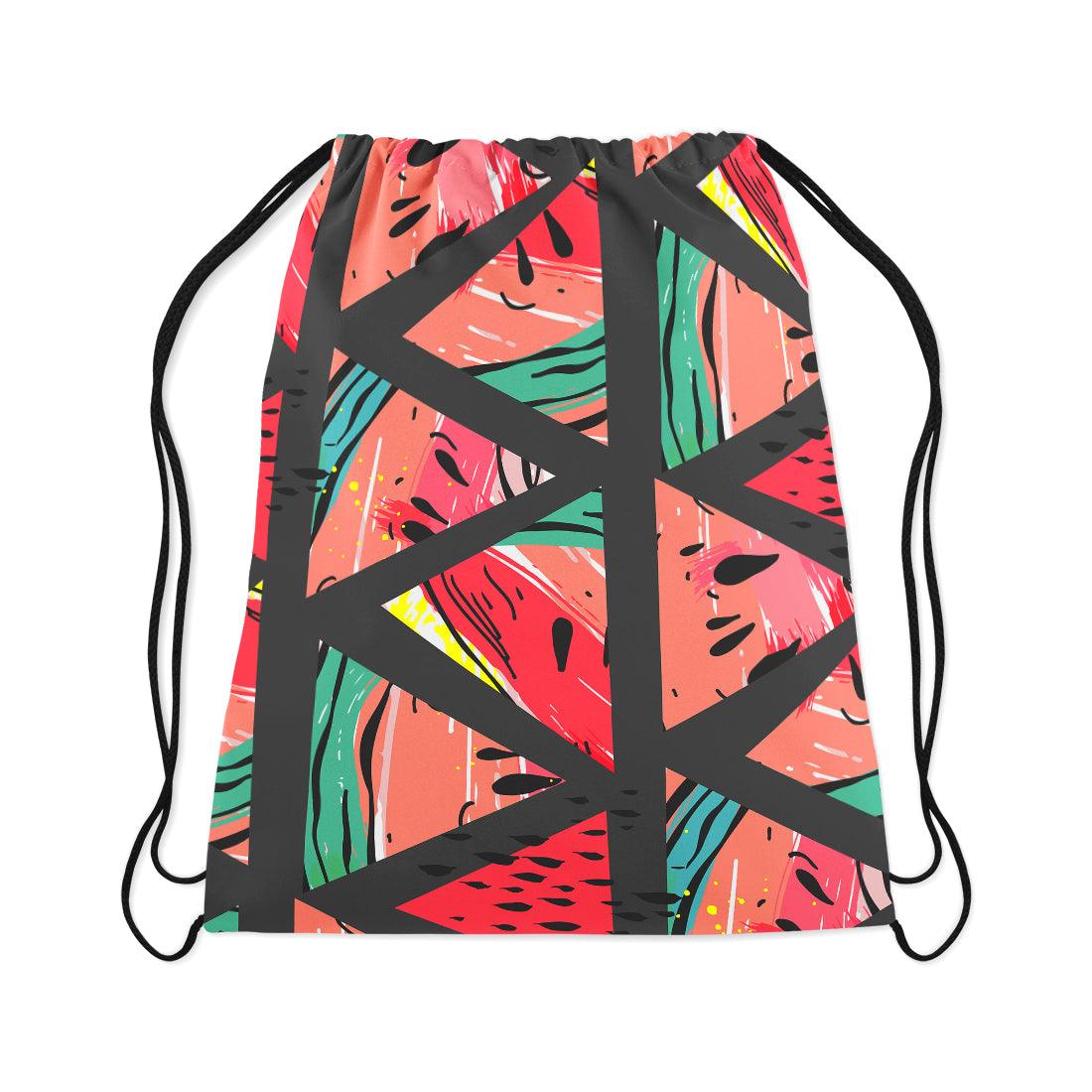 Drawstring Bag Watermelon Black - CANVAEGYPT