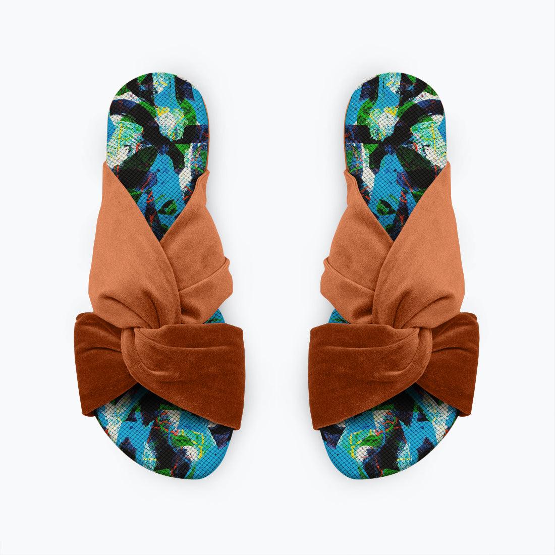 Havana Chappal Flip Flop Blue Abstract - CANVAEGYPT