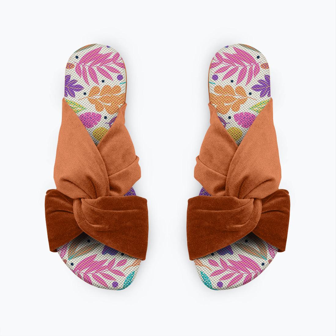 Havana Chappal Flip Flop Colorful leafs - CANVAEGYPT