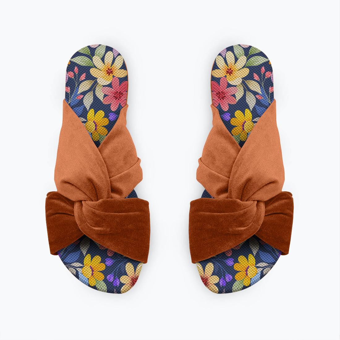 Havana Chappal Flip Flop Purple Floral - CANVAEGYPT