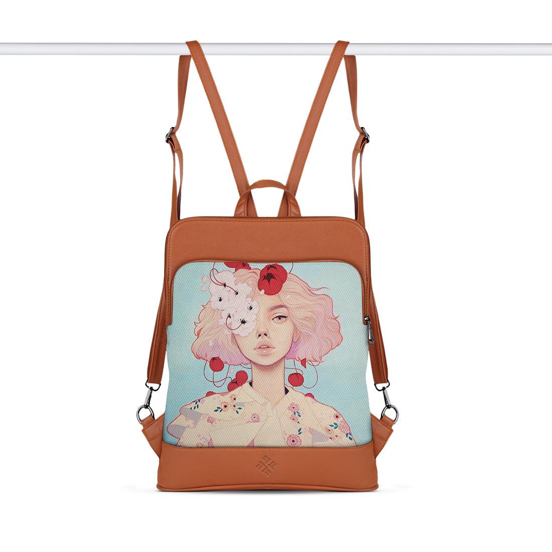 Havana Laptop Backpack Red Rose Girl - CANVAEGYPT