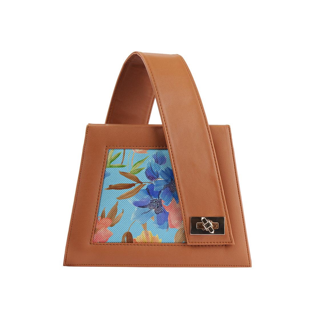 Havana One Handed Bag Floral in blue - CANVAEGYPT