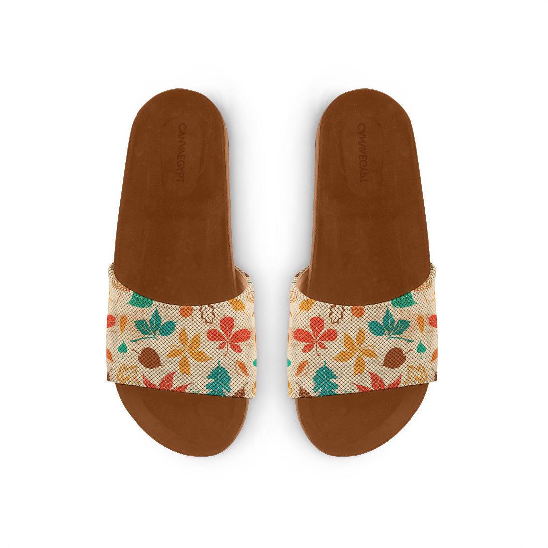 Havana Slide Slipper Fall Leaves - CANVAEGYPT