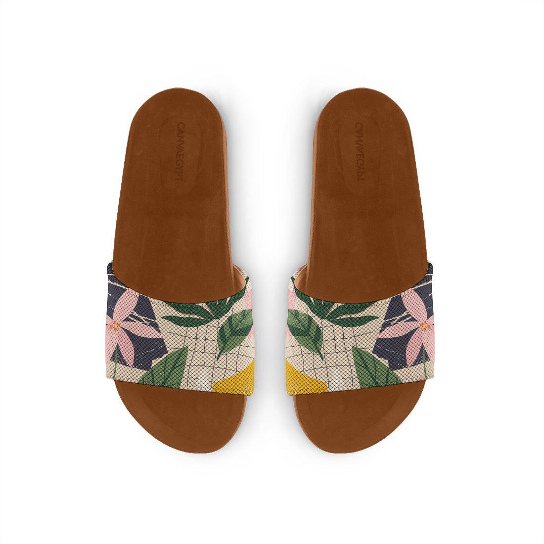 Havana Slide Slipper Leafs - CANVAEGYPT