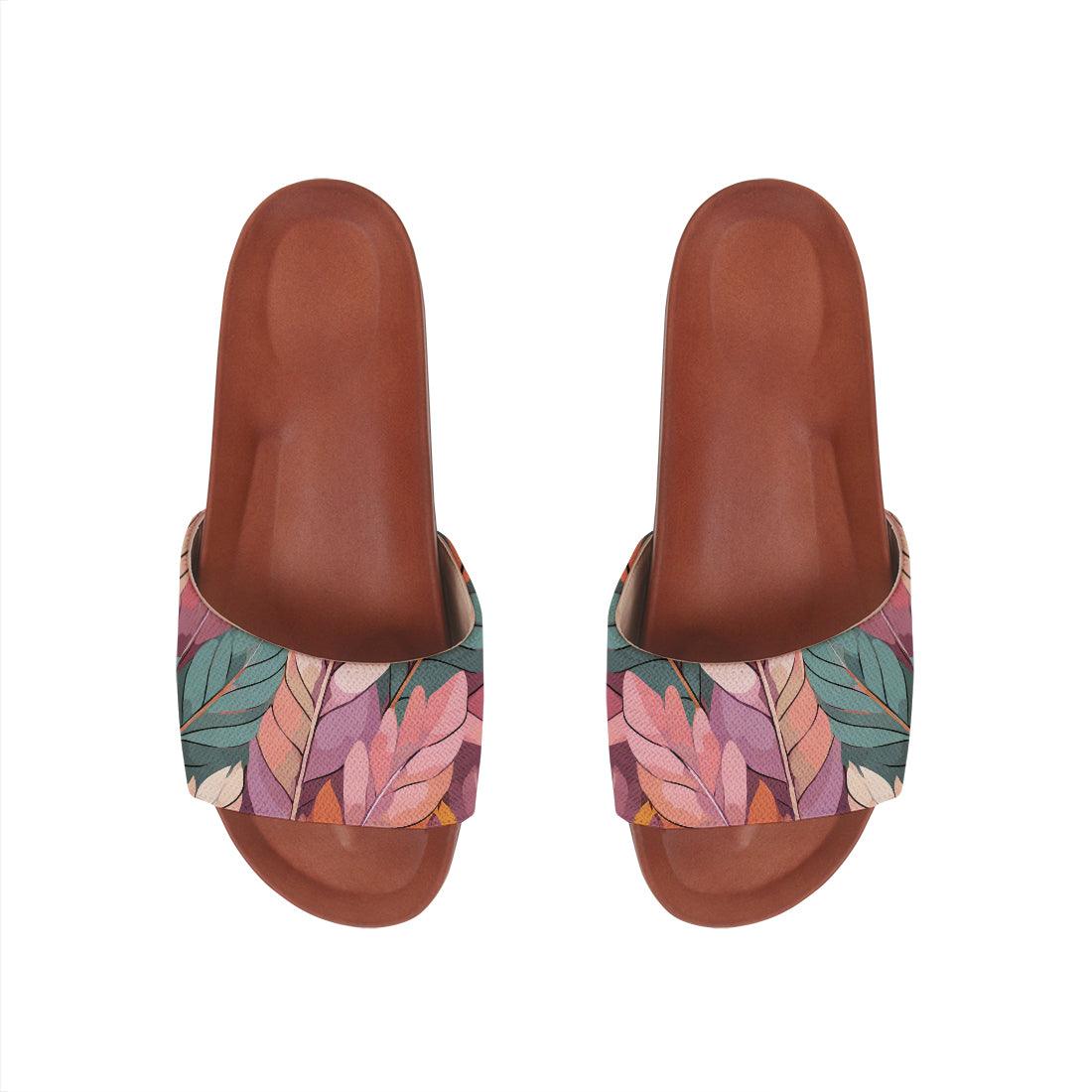 Havana Slide Slipper Mixed Leaves - CANVAEGYPT