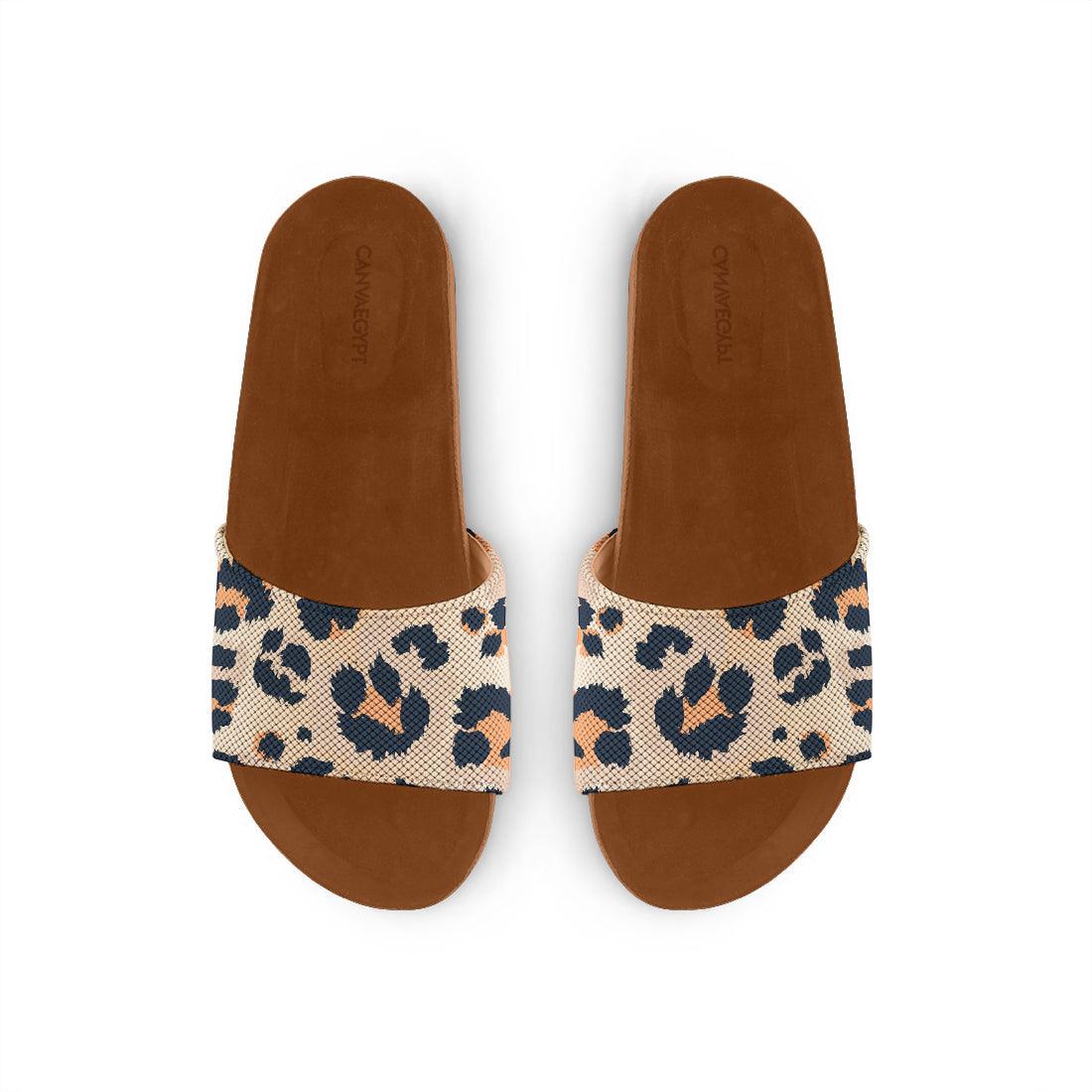 Havana Slide Slipper Orange Cheetah - CANVAEGYPT