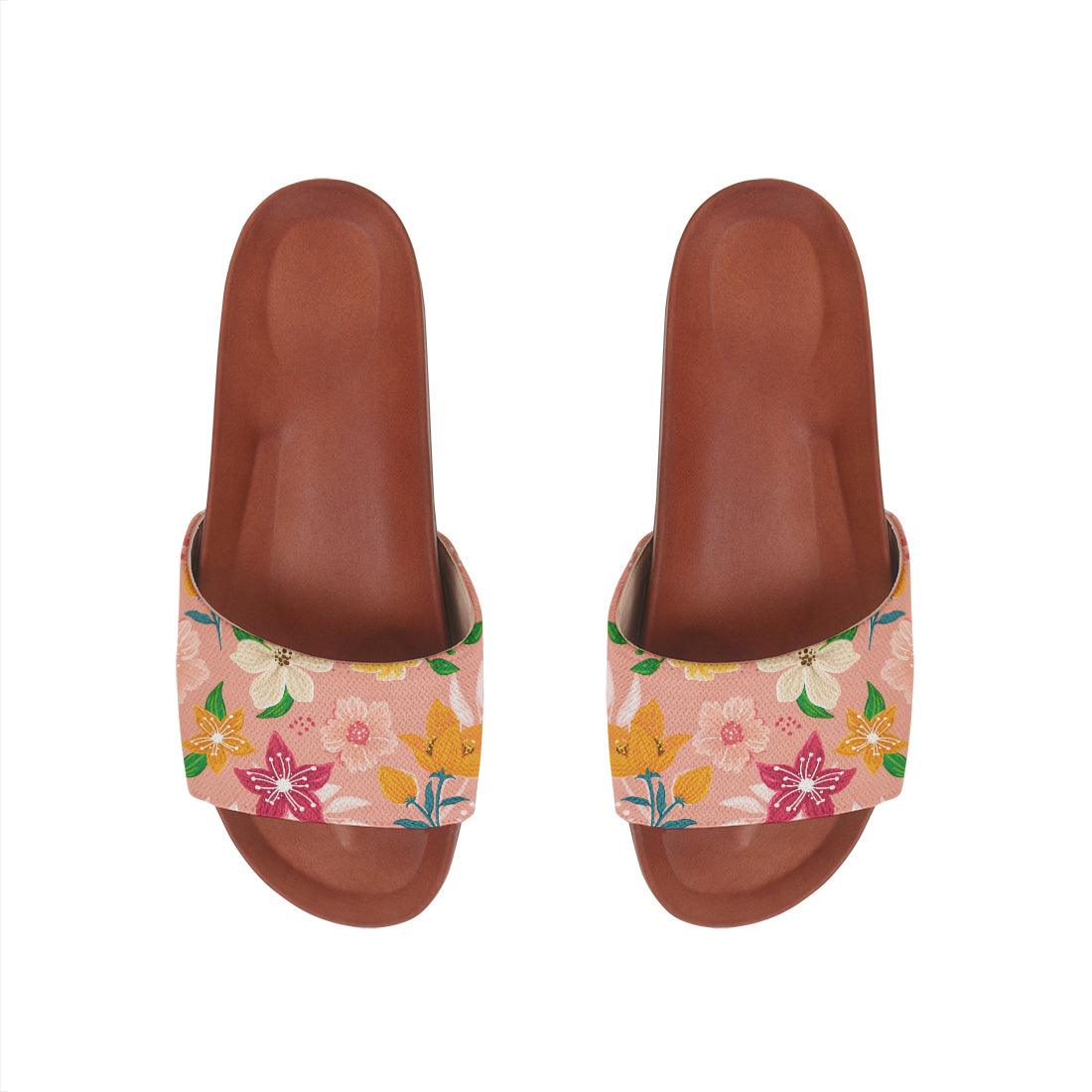 Havana Slide Slipper Pink Floral - CANVAEGYPT