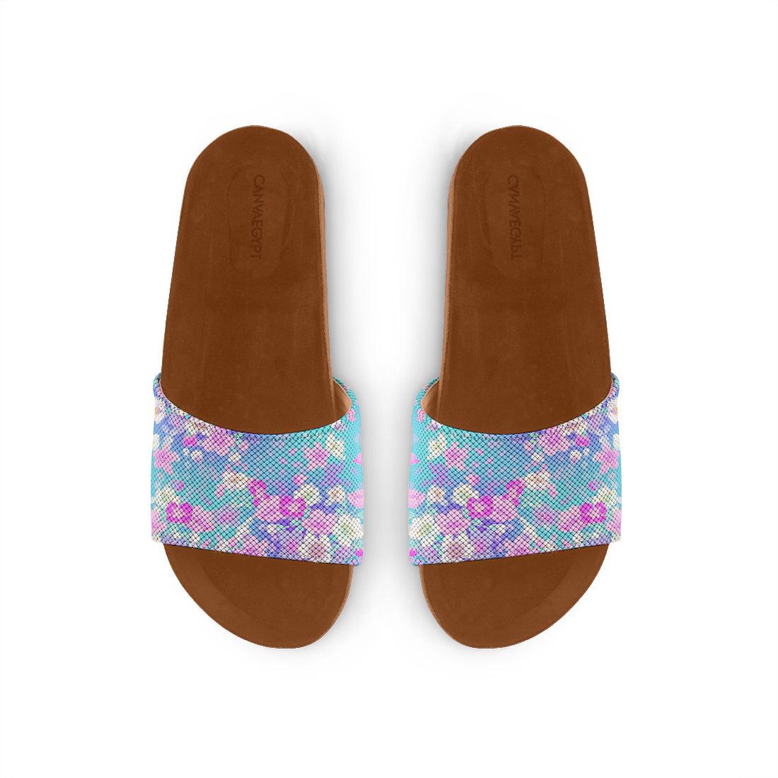 Havana Slide Slipper Purple Roses - CANVAEGYPT