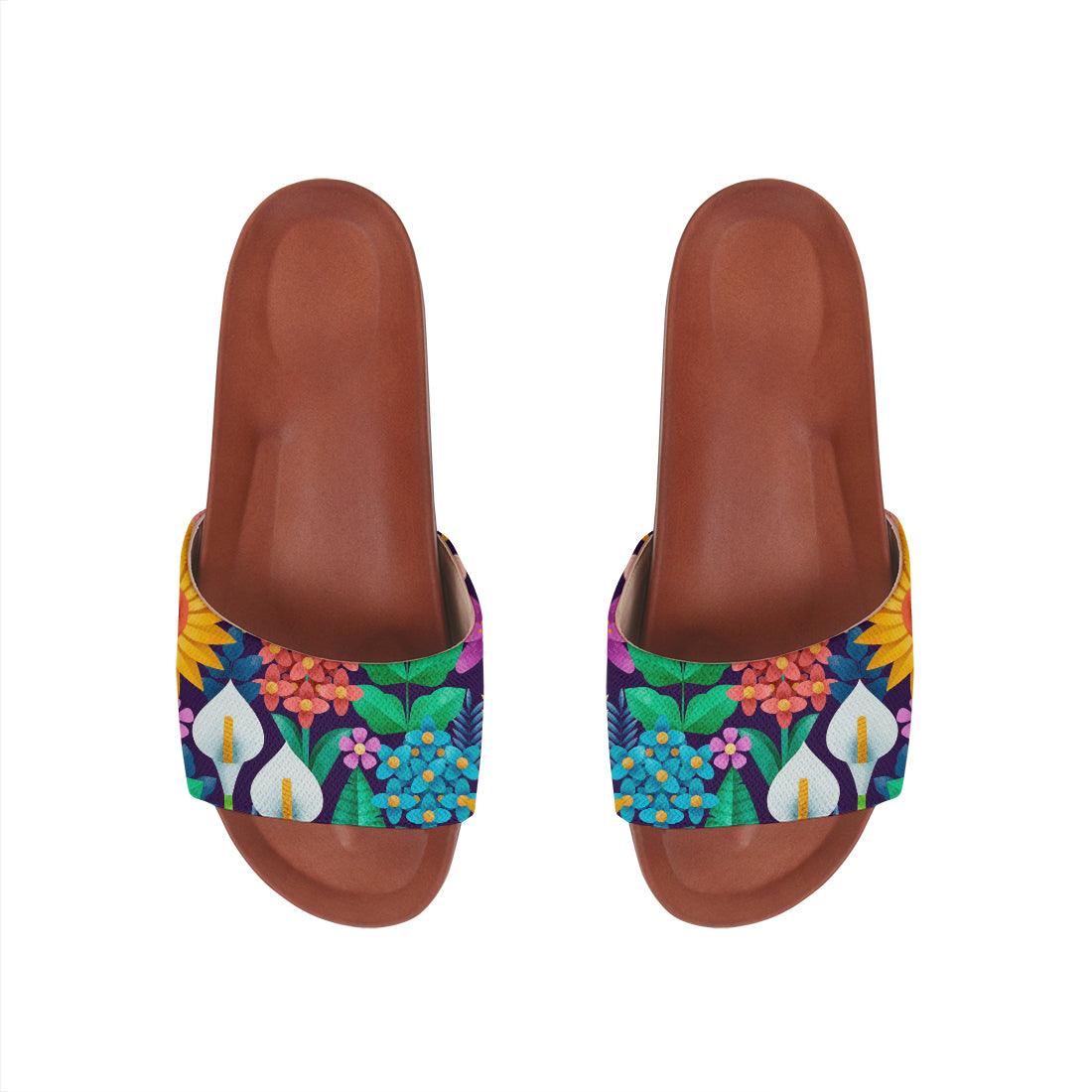 Havana Slide Slipper Standing Flowers - CANVAEGYPT