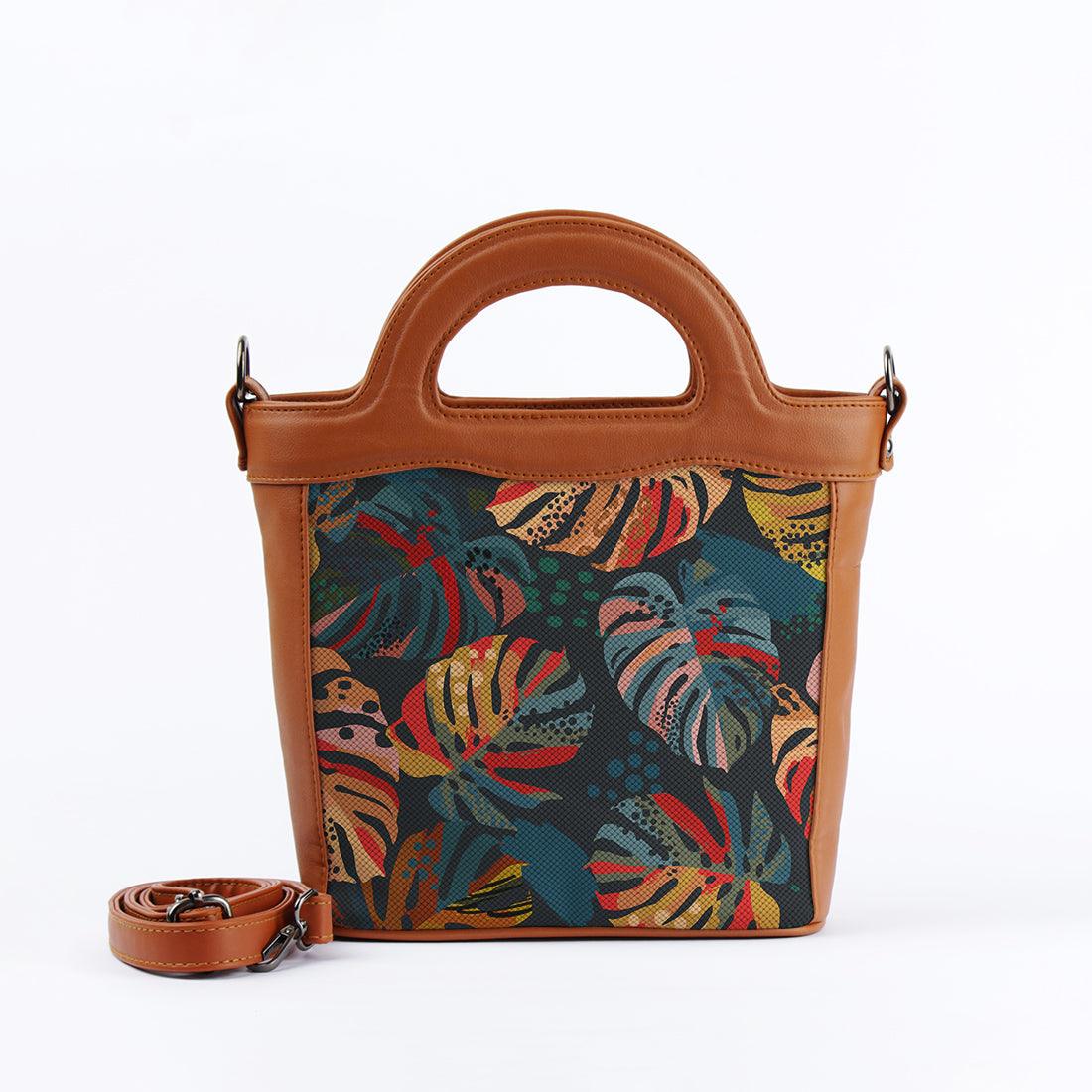 Havana Top Handle Handbag Big Leafs - CANVAEGYPT