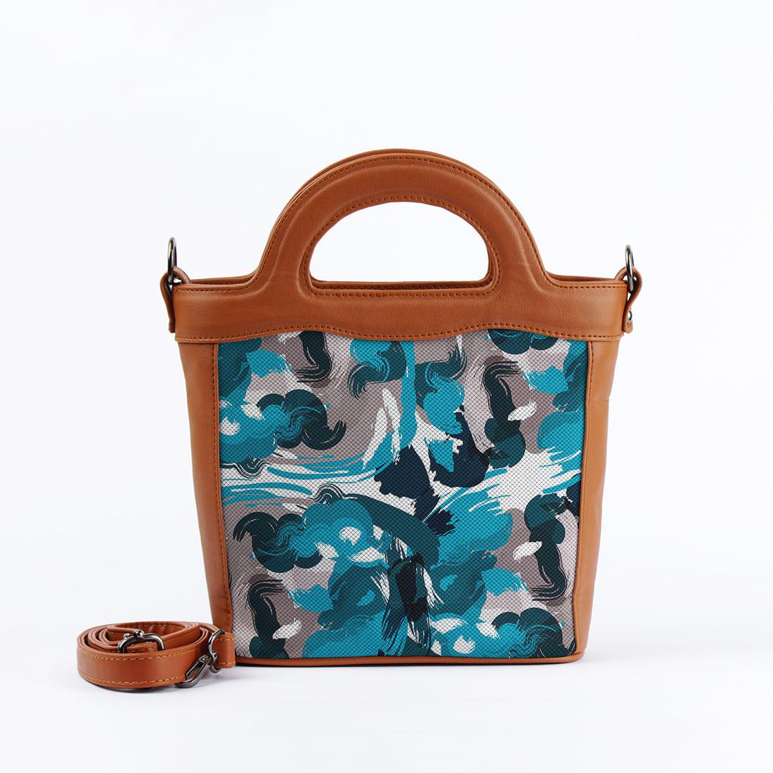 Havana Top Handle Handbag Blue Art - CANVAEGYPT