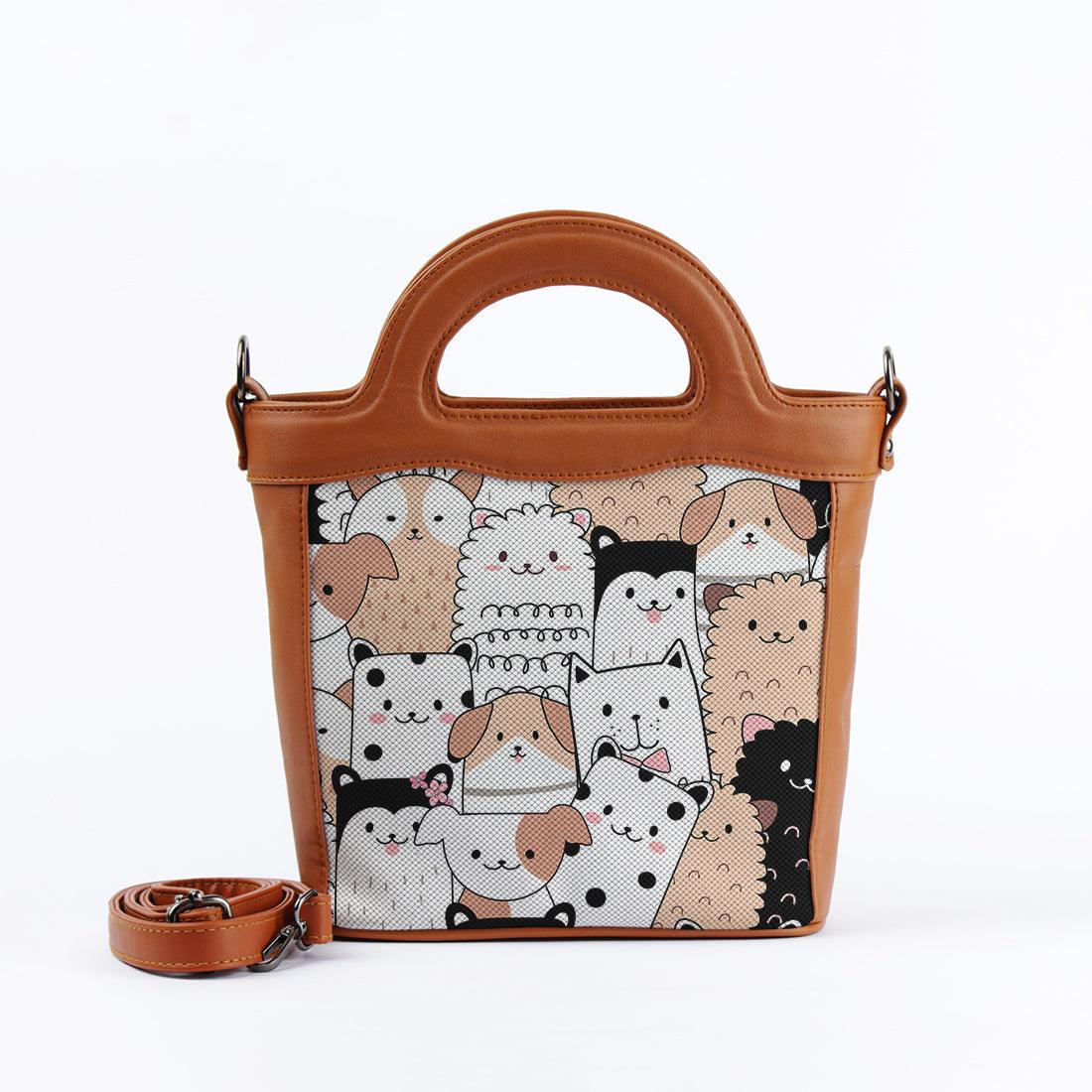 Havana Top Handle Handbag Cute Pets - CANVAEGYPT