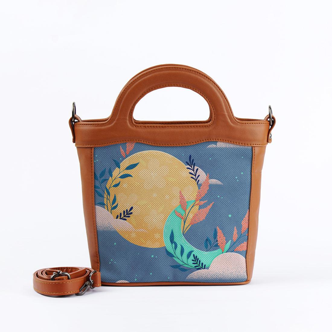 Havana Top Handle Handbag Floral Sun and Moon - CANVAEGYPT