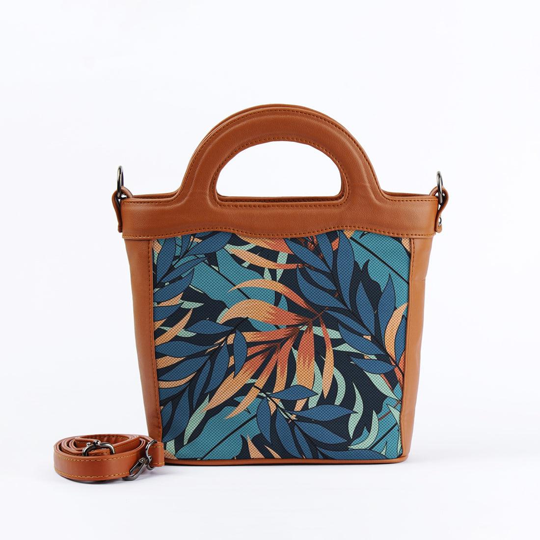 Havana Top Handle Handbag Leaves - CANVAEGYPT