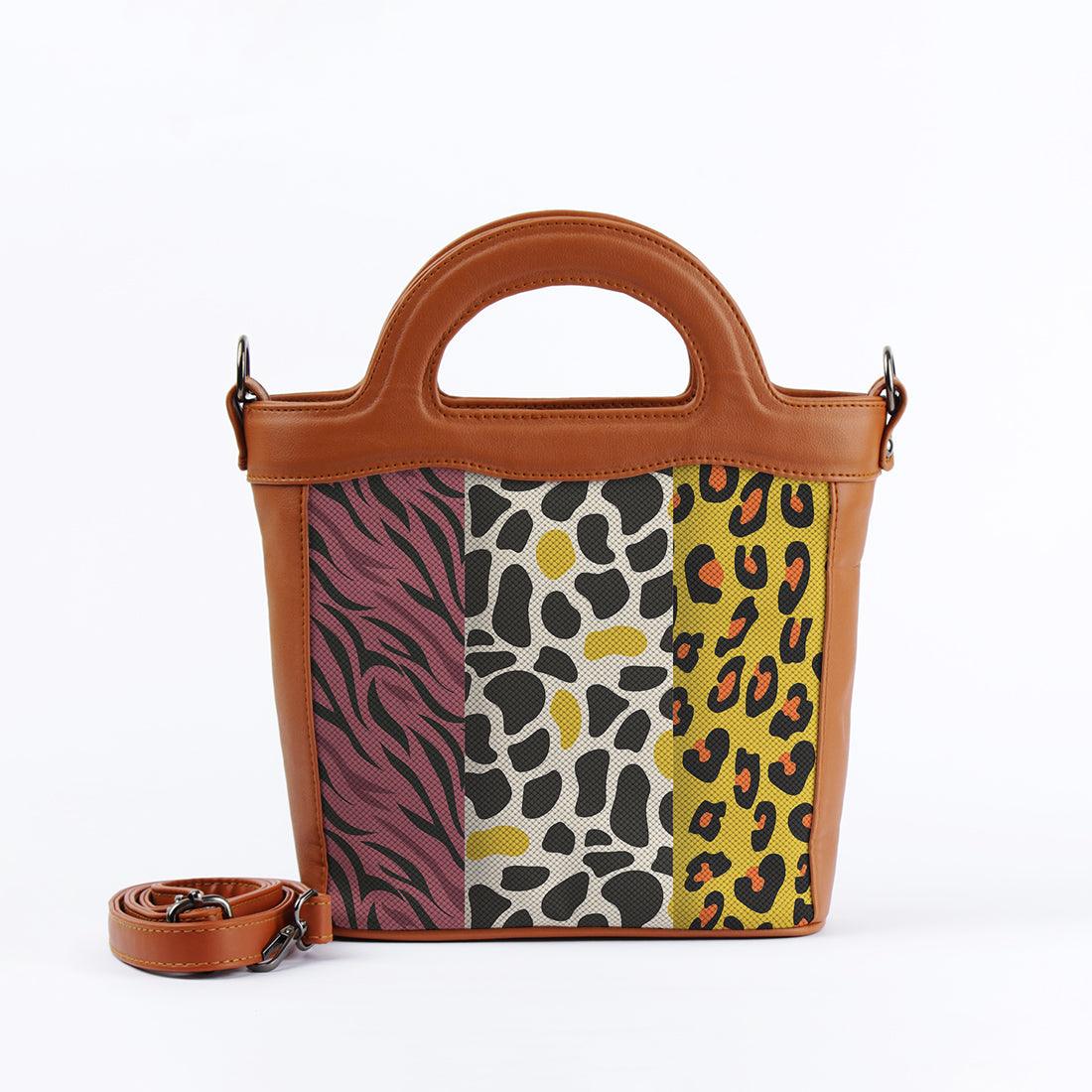 Havana Top Handle Handbag Mixed Skins - CANVAEGYPT