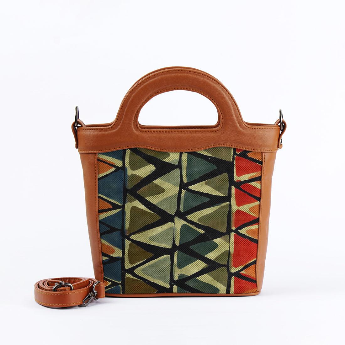 Havana Top Handle Handbag Triangles - CANVAEGYPT