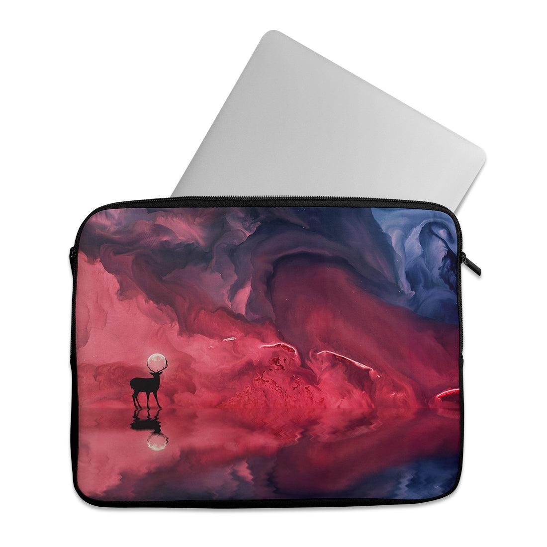 Laptop Sleeve Deer Moon Abstract - CANVAEGYPT