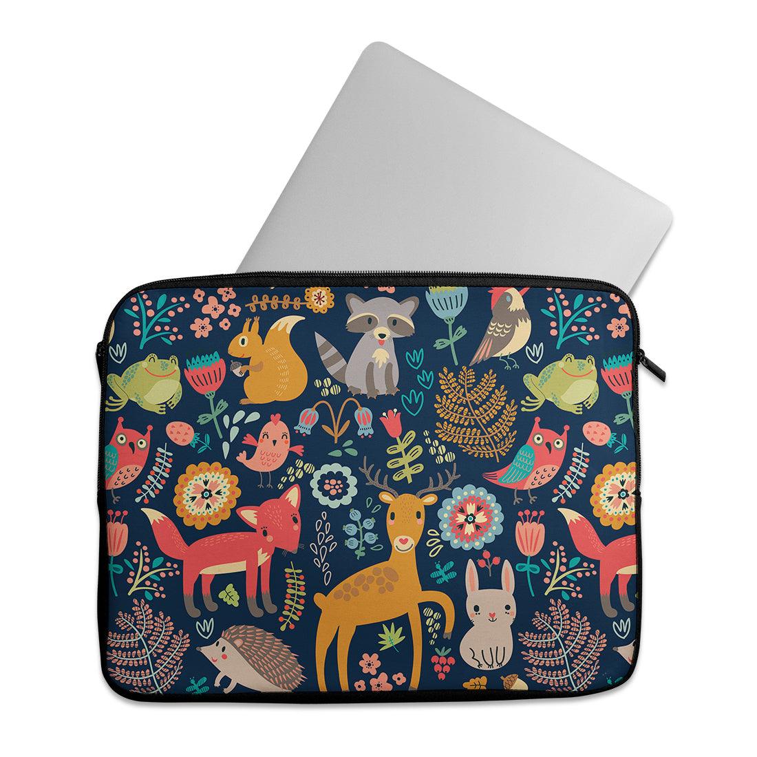 Laptop Sleeve Night Forest Animals - CANVAEGYPT