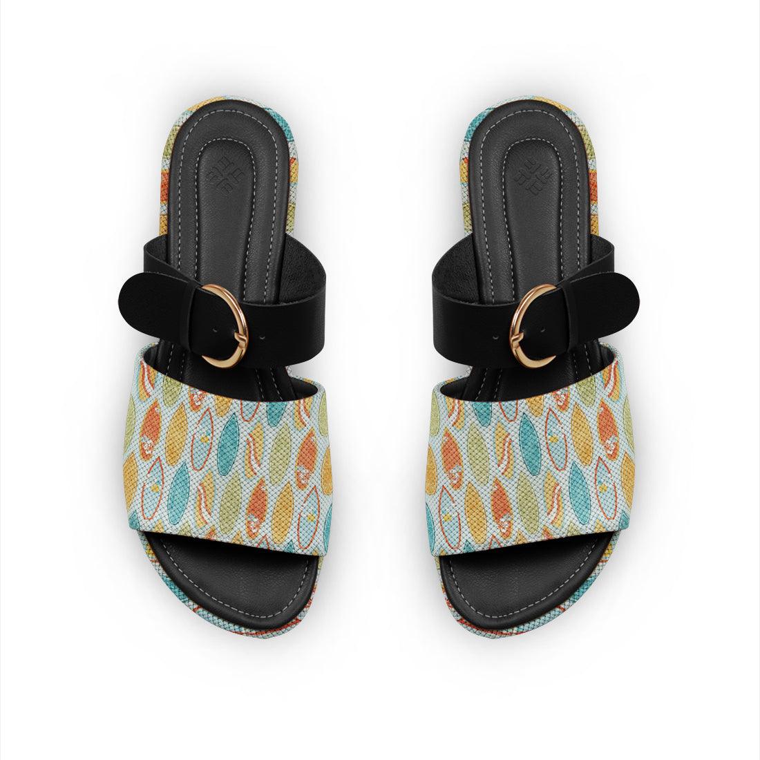 Black Buckle Slide Slipper Summerfun - CANVAEGYPT