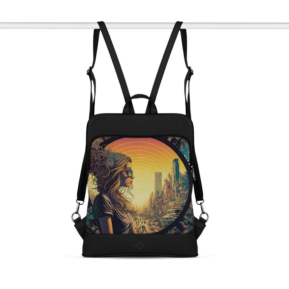 Black Laptop Backpack City Girl - CANVAEGYPT