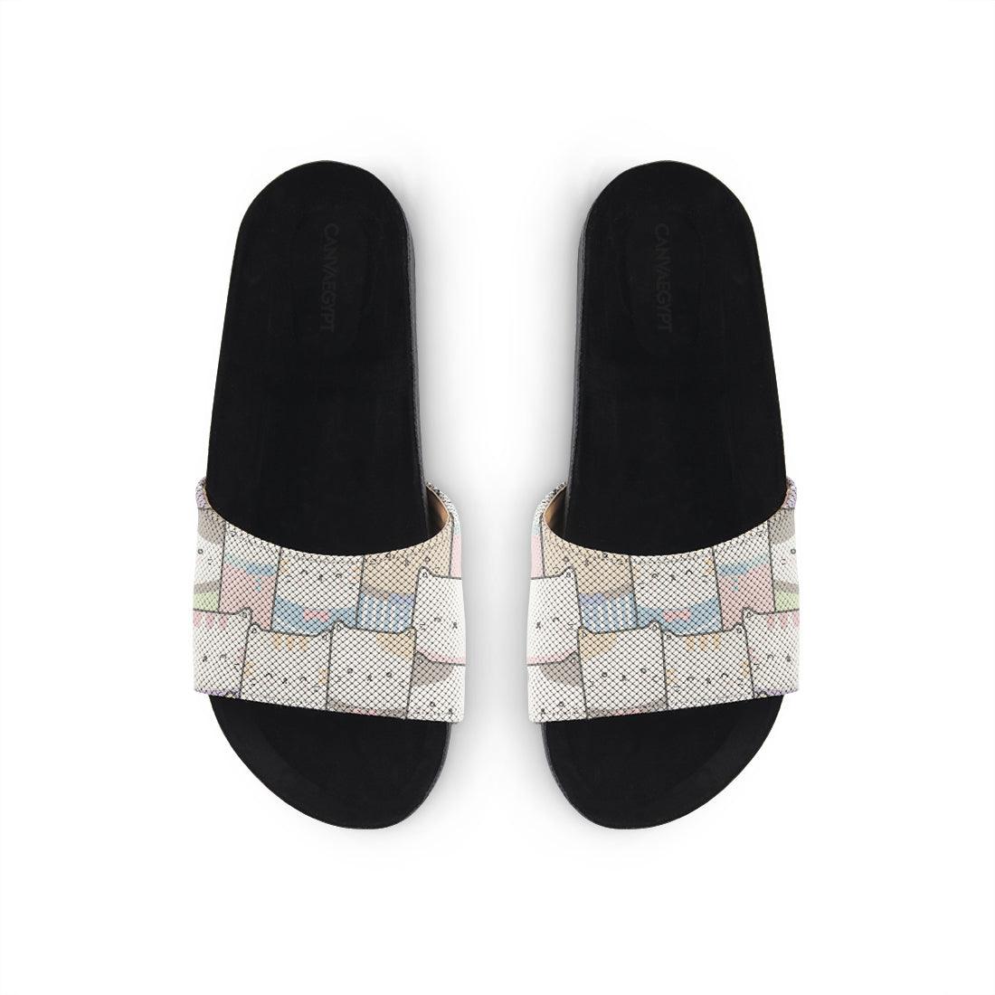 Black Slide Slipper Kitty - CANVAEGYPT