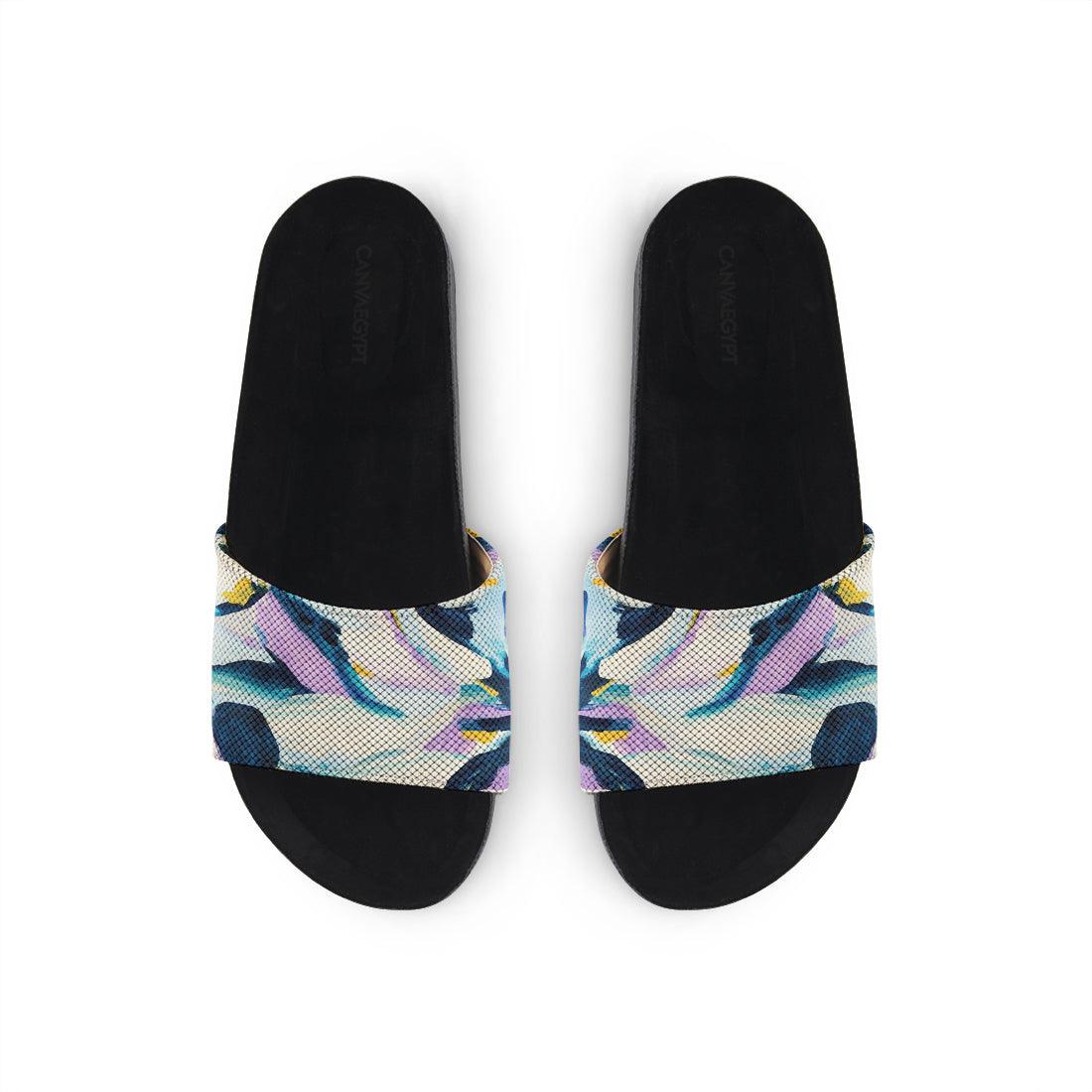 Black Slide Slipper Liquid Art - CANVAEGYPT