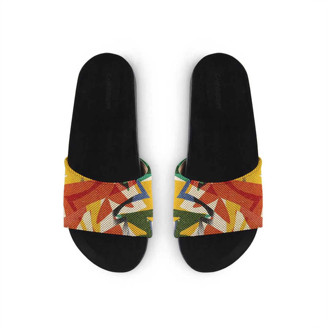 Black Slide Slipper Pattern - CANVAEGYPT