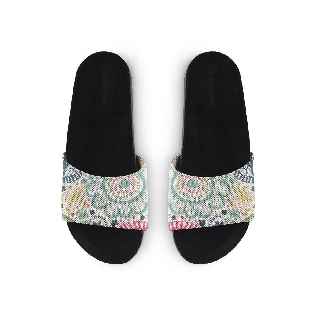 Black Slide Slipper Summer Mess - CANVAEGYPT