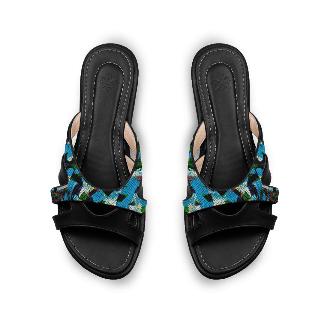 Black Split Slipper Blue - CANVAEGYPT