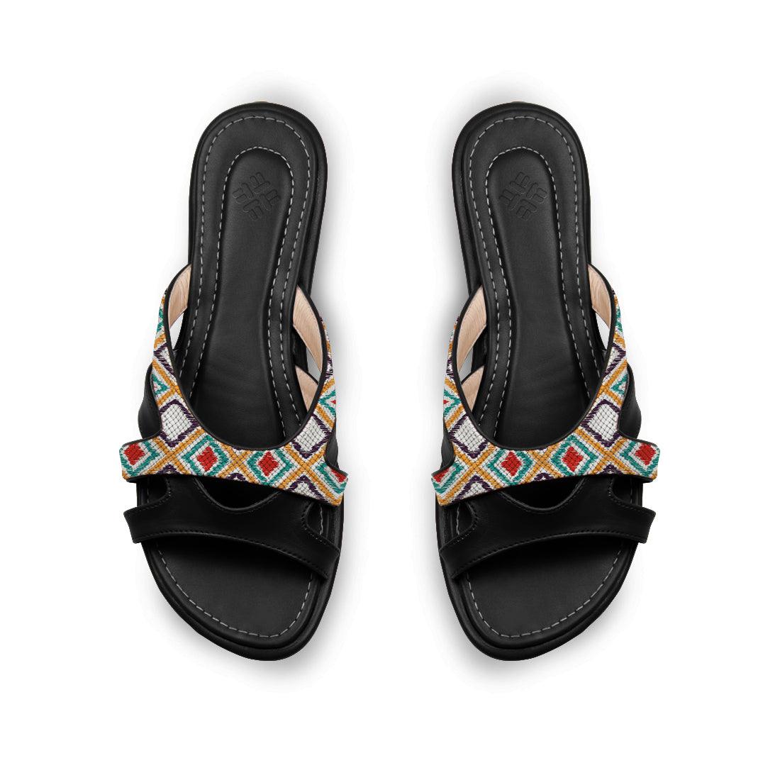 Black Split Slipper Pixely - CANVAEGYPT