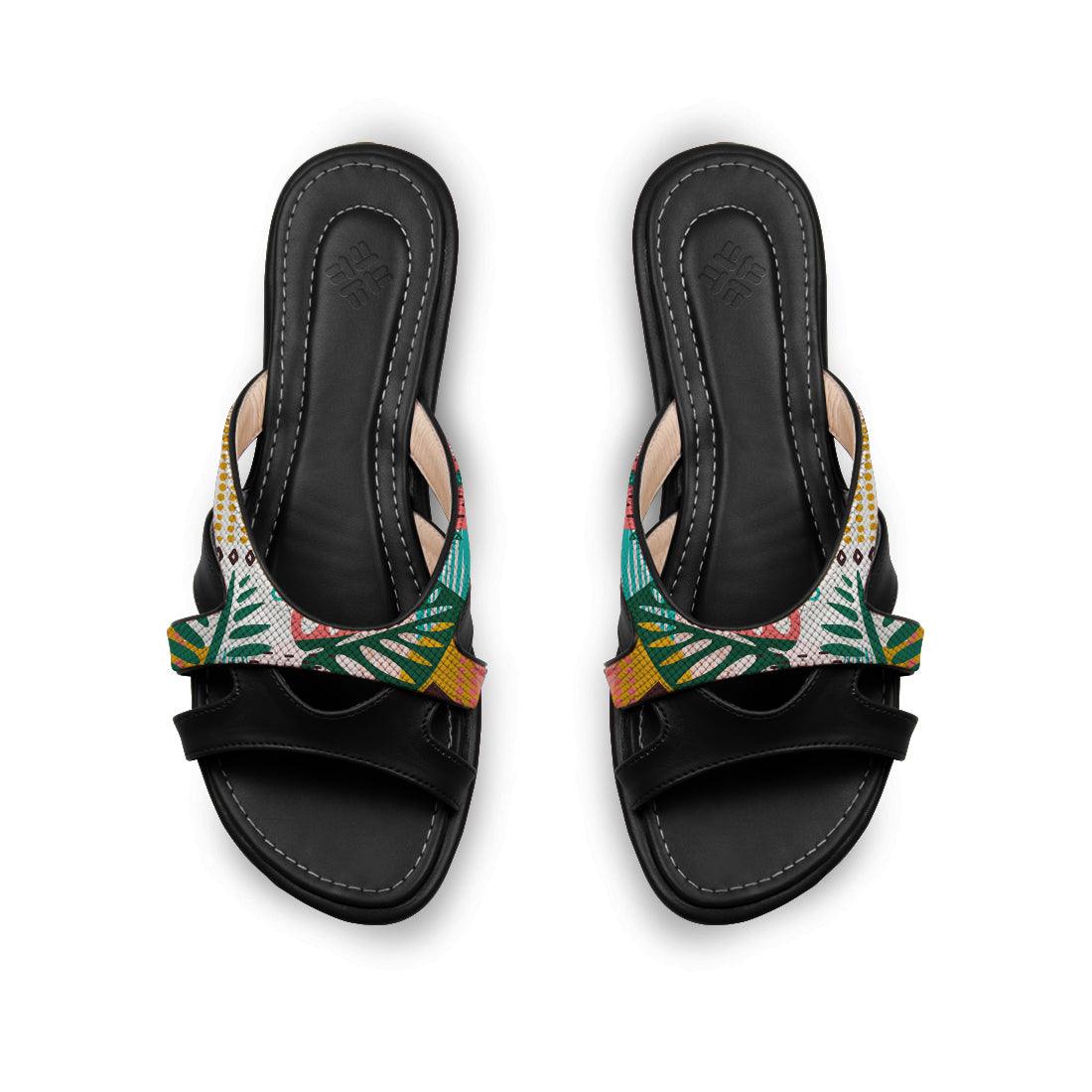 Black Split Slipper Summer Abstract - CANVAEGYPT