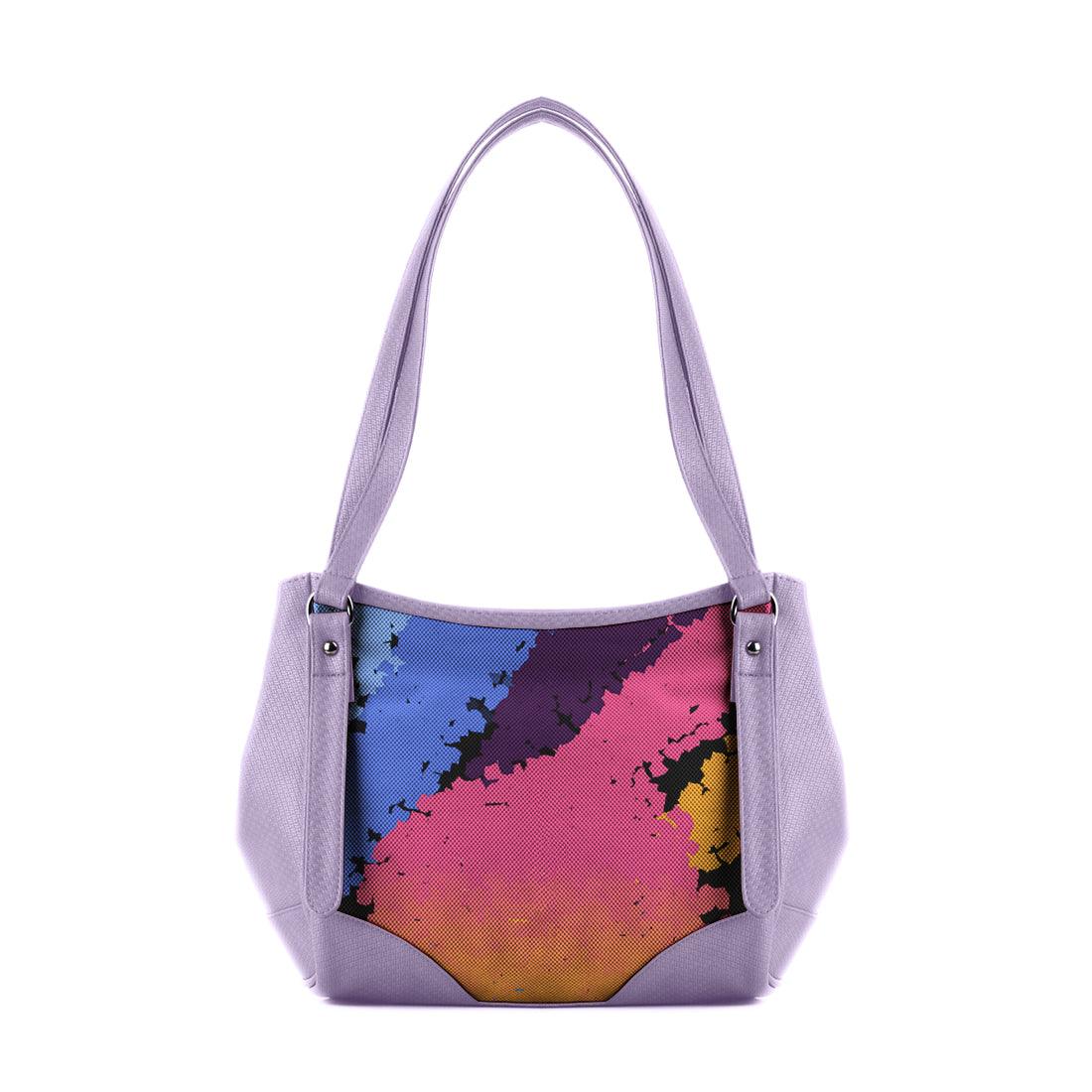 Lavender Leather Tote Bag Vaporwave - CANVAEGYPT