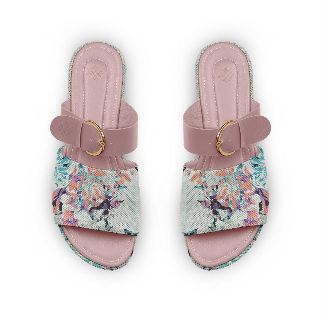 Rose Buckle Slide Slipper Light Scatter - CANVAEGYPT