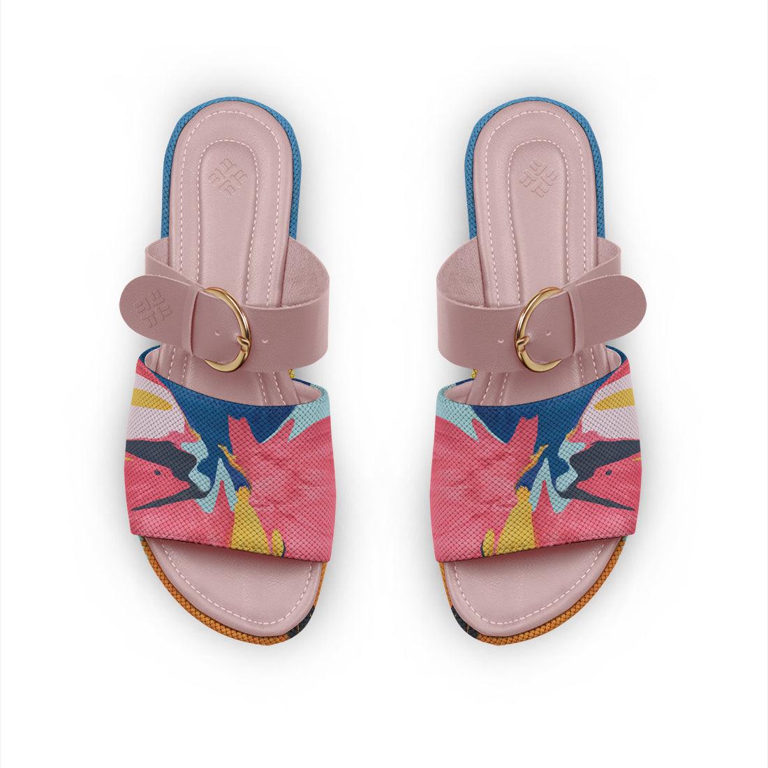 Rose Buckle Slide Slipper Pink Flare - CANVAEGYPT