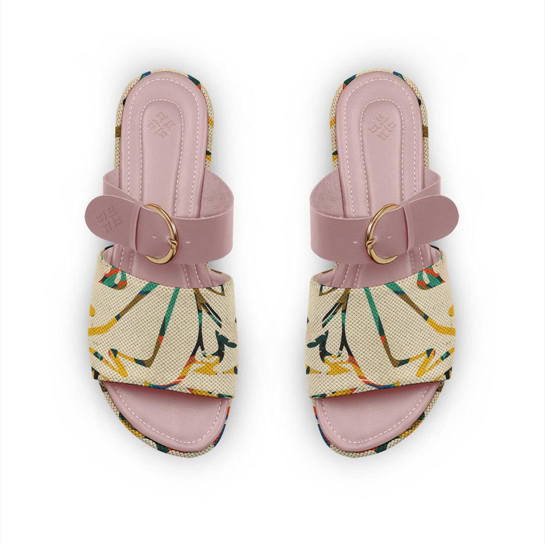 Rose Buckle Slide Slipper Sand - CANVAEGYPT