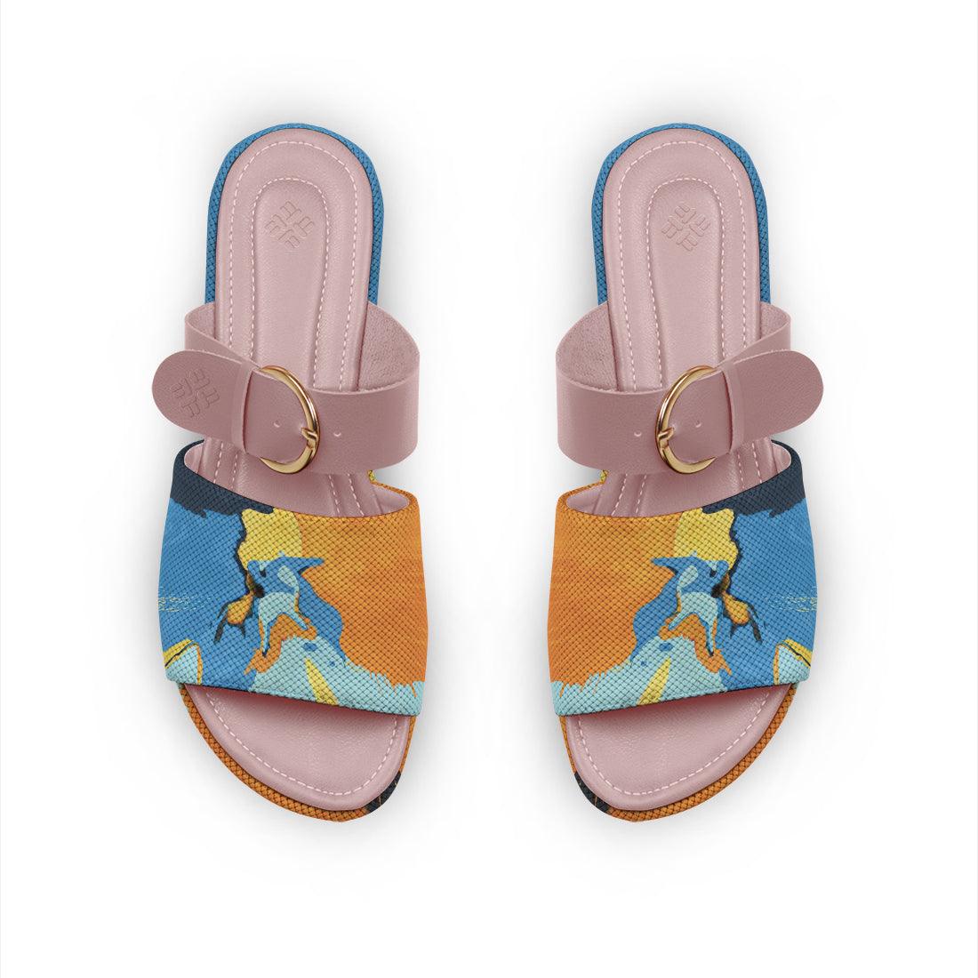 Rose Buckle Slide Slipper Slipper Flare - CANVAEGYPT